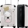 NoBoringSuitcases.com® Koffer Groot - Prinses - Bloemen - Kroon - Meisje - Sterren - Trolley Koffer Met TSA-slot - Met Wielen - 90 Liter - Reiskoffer - 66 Cm -Reisopslag Winkel 1007x1200 6