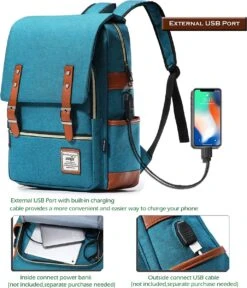 HapiLeap Laptop Vintage Rugzak Waterbestendig Zakelijke Reizen School Rugzak Messenger Bag Past 15.6 Inch Notebook Voor Mannen & Vrouwen -Reisopslag Winkel 1030x1200 2