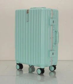 TOP AA Reis Kofferset - Trolleyset 3-delig Met TSA Slot Aluminum Frame, Kleine Cabine En Groot, ABS Luggage, (20+24+28 Inches 3 Pc Set), Roze/pink -Reisopslag Winkel 1042x1200