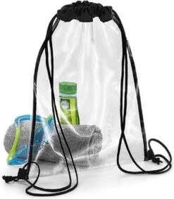 Merkloos 2x Stuks Transparante Gymtasjes/rugtasjes 33 X 45 Cm - Gymtassen/rugtassen/rugzakken/zwemtassen Doorzichtig -Reisopslag Winkel 1049x1200 2