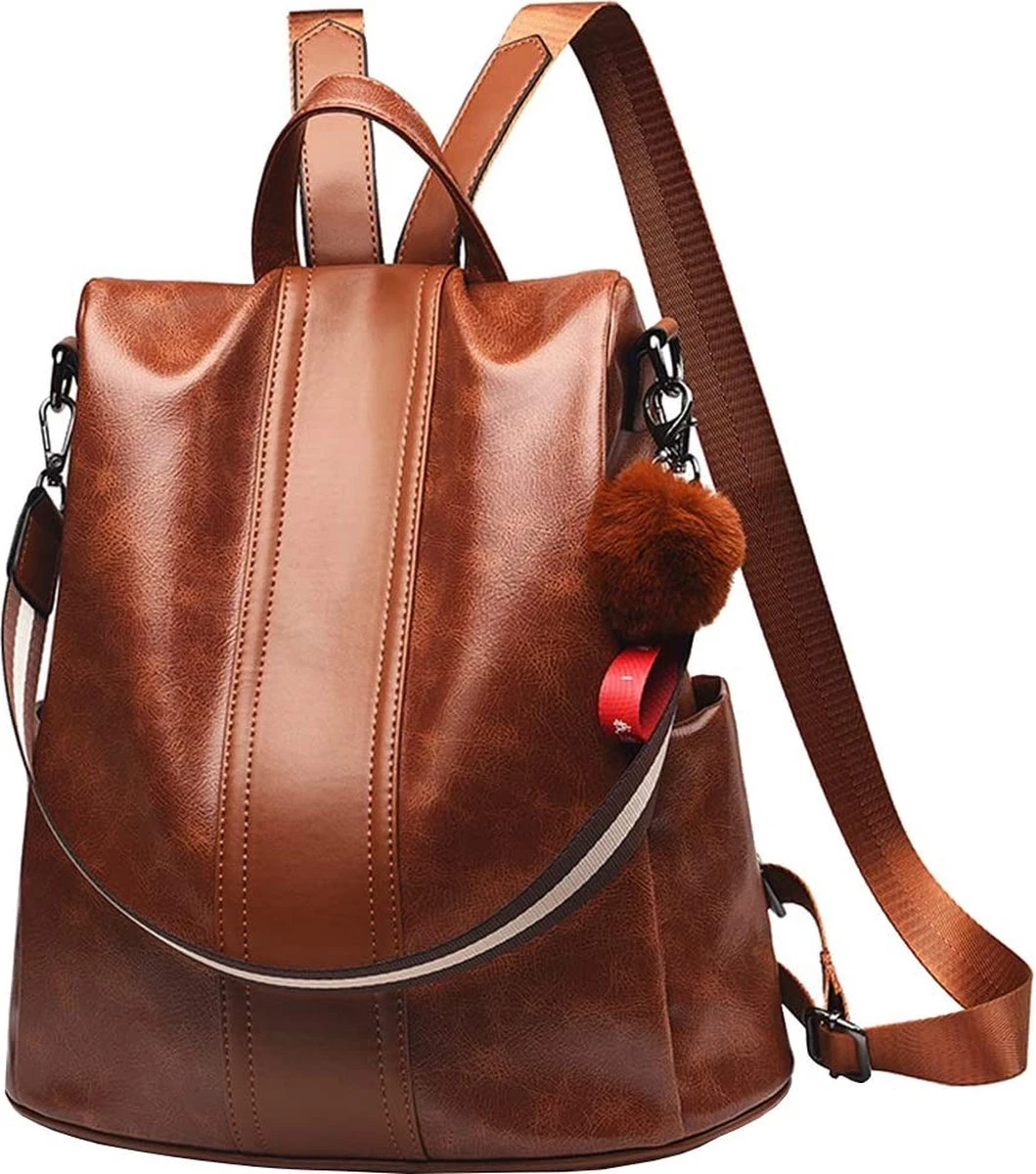 Dames Anti-diefstal Rugzak Schoudertas Vrije Tijd Schooltas Anti Diefstal PU-leer 4 Dames Anti-diefstal Rugzak Schoudertas Vrije Tijd Schooltas Anti Diefstal PU-leer - Image 2