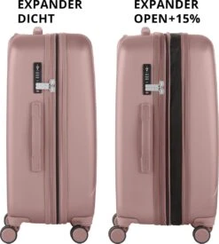 CarryOn Skyhopper Reiskoffer - 68.5cm TSA Trolley Met Expander En OKOBAN - Roze -Reisopslag Winkel 1079x1200