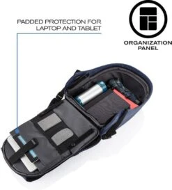 XD Design Bobby Hero Small - Anti-Diefstal Rugzak 11.5 Liter -Navy -Reisopslag Winkel 1086x1200 3