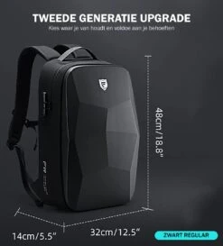 Brandie® - Rugzak - Geschikt Voor 17.3 Inch Laptop - Reistas - Schoudertas - Waterdichte - USB Opladen - Hoge Capaciteit - Anti Diefstal - Normaal Zwart - Voor Heren Tas - Grootte 14*32*48cm - Gewicht 1.3 Kg -Reisopslag Winkel 1086x1200 4