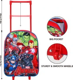 Marvel THE AVENGERS Trolley Koffertje Vakantie Logeren Tripjes -Reisopslag Winkel 1089x1200