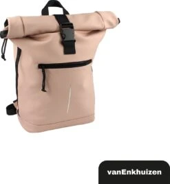 VanEnkhuizen Rolltop Rugzak Met Laptopvak 15,6 Inch - 20 Liter - Waterafstotend En Thermo Materiaal - Roze