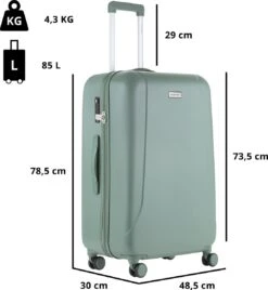 CarryOn Skyhopper Kofferset – TSA Trolleyset Met OKOBAN – Dubbele Wielen - Olijf -Reisopslag Winkel 1108x1200 1