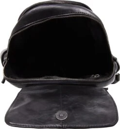 DSTRCT Harrington Road Leren Rugtas - 7 Liter - Zwart -Reisopslag Winkel 1124x1200 1