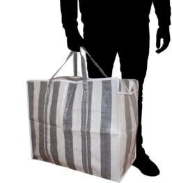 Castillo Jumbo Bag XL Reistas / Opbergtas / Verhuistas / Big Shopper - Set Van 5 Stuks - Grijs Wit -Reisopslag Winkel 1129x1200 1