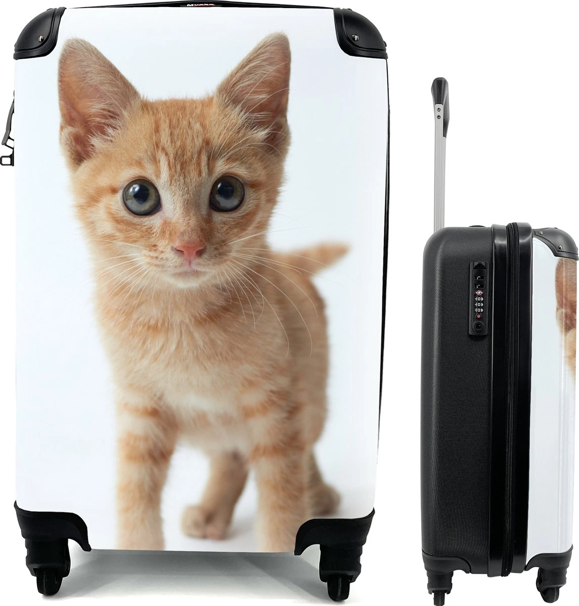 MuchoWow® Koffer - Kat - Rood - Kitten - Meisjes - Kinderen - Jongens - Kindje - Past Binnen 55x40x20 Cm En 55x35x25 Cm - Handbagage - Trolley - Fotokoffer - Cabin Size - Print 3 MuchoWow® Koffer - Kat - Rood - Kitten - Meisjes - Kinderen - Jongens - Kindje - Past Binnen 55x40x20 Cm En 55x35x25 Cm - Handbagage - Trolley - Fotokoffer - Cabin Size - Print