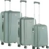 CarryOn Skyhopper Kofferset – TSA Trolleyset Met OKOBAN – Dubbele Wielen - Olijf -Reisopslag Winkel 1152x1200 2