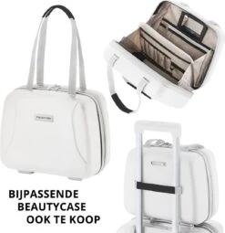 CarryOn Skyhopper Reiskoffer - 68.5cm TSA Trolley Met OKOBAN - Wit -Reisopslag Winkel 1163x1200