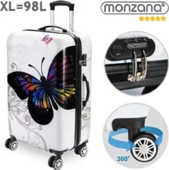 Monzana Hardcase Koffer Vlinder XL - Polycarbonaat 89L 75x49x29cm -Reisopslag Winkel 1197x1200 2