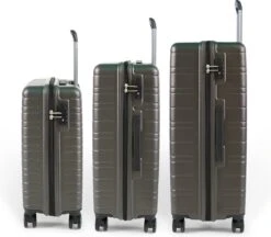 ©TROLLEYZ - Amsterdam No.9 - Kofferset 3 Delig - 55cm+69cm+78cm Met TSA Slot - Dubbele Wielen - 360° Spinners - 100% ABS - Reiskoffers In Cloudy Grey -Reisopslag Winkel 1200x1047 2