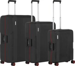 CarryOn Protector Luxe 3-delige Kofferset - Trolleyset Met TSA-kliksloten - Zwart