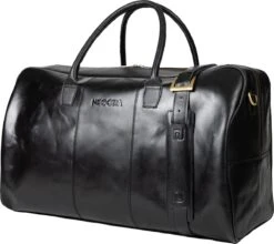 NEGOTIA Delta - Leren Weekendtas - Leren Reistas - Duffel Bag - 100% Luxe Top-Grain Leer - Zwart -Reisopslag Winkel 1200x1068 3
