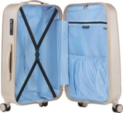 CarryOn Skyhopper Handbagage En Beautycase - 55cm TSA Trolley En Make-up Koffer - Champagne -Reisopslag Winkel 1200x1101 1