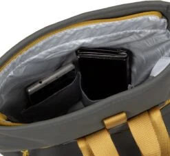 New Rebels® Tim - Rugtas - Geel - Waterafstotend - Roll-top - 15.6151413121087.9 - 30x12x43cm - Rugzak / Backpack -Reisopslag Winkel 1200x1104 1