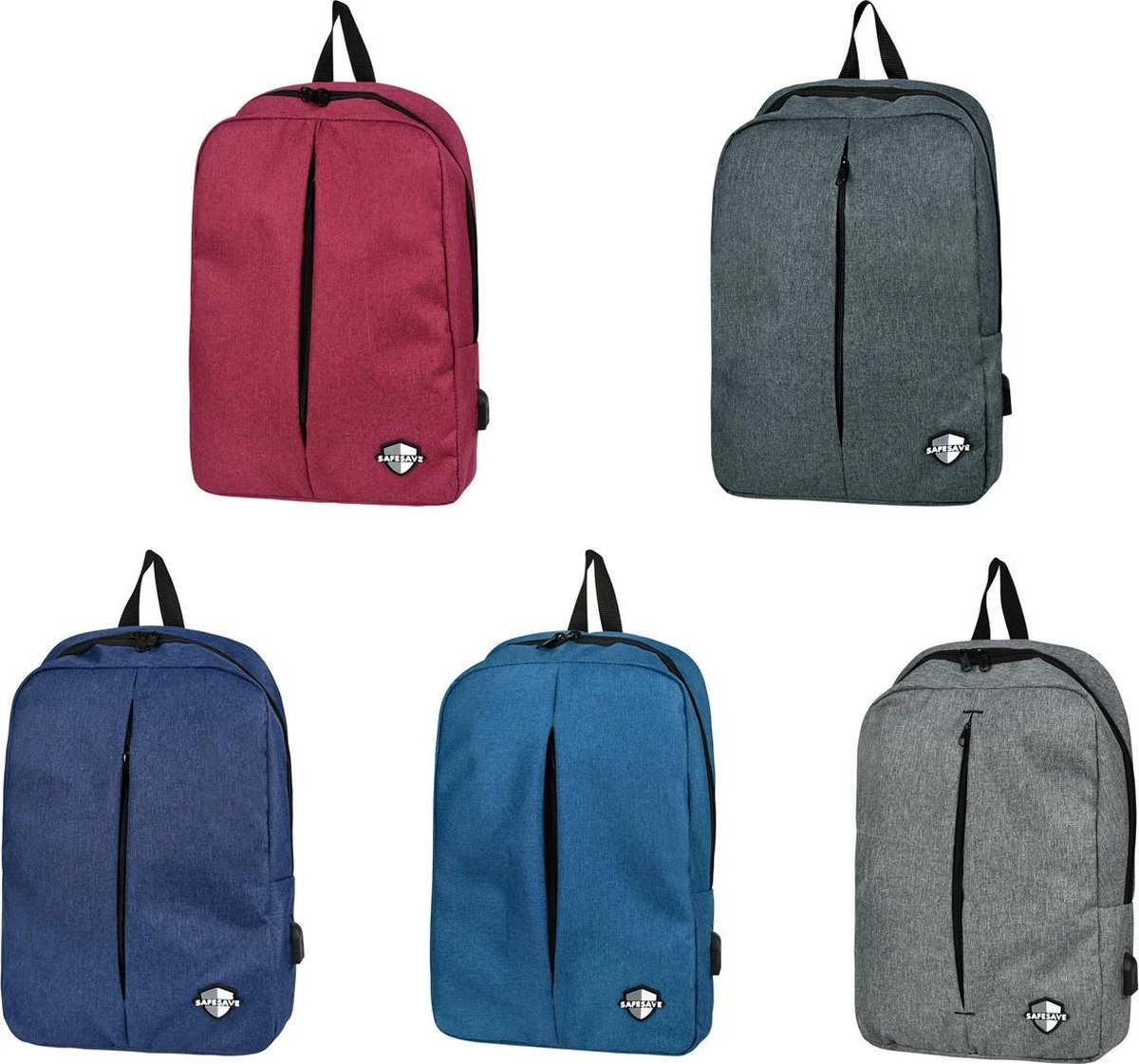 SafeSave Rugtas – Waterafstotende Schooltas Met Laptop Vak En Usb Aansluiting – Schoudertas – 15.6 Inch – Rood 11 SafeSave Rugtas – Waterafstotende Schooltas Met Laptop Vak En Usb Aansluiting – Schoudertas – 15.6 Inch – Rood - Image 9