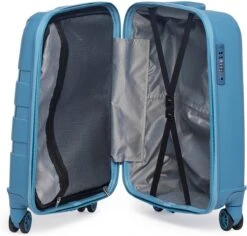 ©TROLLEYZ - Paris No.5 - Trolley - 55cm Met TSA Slot - Dubbele Wielen - 360° Spinners - 100% Polypropyleen - Handbagage Koffer In Ice Blue -Reisopslag Winkel 1200x1147