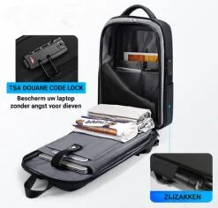 Brandie® - Rugzak - Voor Heren Reistas - Reistas - Schoudertas - Waterdichte Rugzakken - Schooltas - Anti Diefstal - USB Opladen - Heren Zakelijke Reistas Rugzak - 5013 Grootte 12*32*45 Cm - Zwart Upgraden - Gewicht 1.3 Kg -Reisopslag Winkel 1200x1148 4