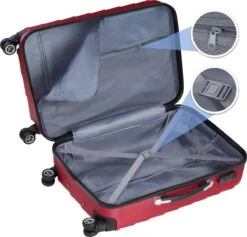 Tectake - Kofferset Trolleyset Reisset - 3-dlg Hardshell Wijnrood - 402670 -Reisopslag Winkel 1200x1150 2