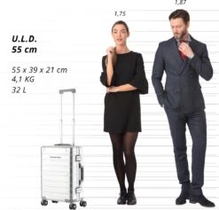 CarryOn ULD Handbagage - Luxe Aluminium Trolley 55cm - Dubbel TSA Slot - Dubbele Wielen - Aluminium 13 CarryOn ULD Handbagage - Luxe Aluminium Trolley 55cm - Dubbel TSA Slot - Dubbele Wielen - Aluminium -Reisopslag Winkel 1200x1153