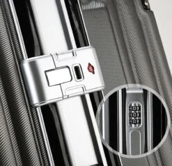 Design Handbagage Reiskoffer 20'', 50.8 Cm Cabinbag, Spinner , Aluminium Magnesium Alloy Frame Koffer, (LIGHT GRIJS) -Reisopslag Winkel 1200x1162 4