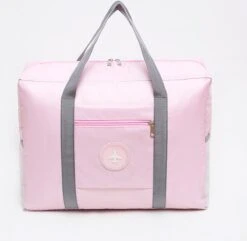 Merkloos TDR-Draagbare Opvouwbare Opbergtas -Handbagage Reistas-Weekendtas- Roze -Reisopslag Winkel 1200x1170