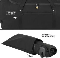 TravelZ Opvouwbare Wieltas | Reistas Op Wielen | 100 Liter | Verbeterd 2022 Model | Zwart -Reisopslag Winkel 1200x1178 4