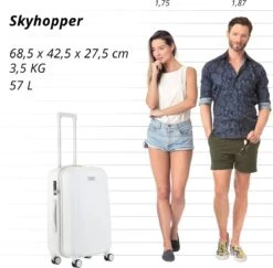 CarryOn Skyhopper Reiskoffer - 68.5cm TSA Trolley Met OKOBAN - Wit -Reisopslag Winkel 1200x1180 5