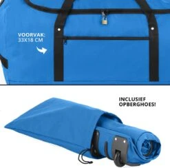 TravelZ Opvouwbare Wieltas | Reistas Op Wielen | 100 Liter | Verbeterd 2022 Model | Blauw -Reisopslag Winkel 1200x1186 3