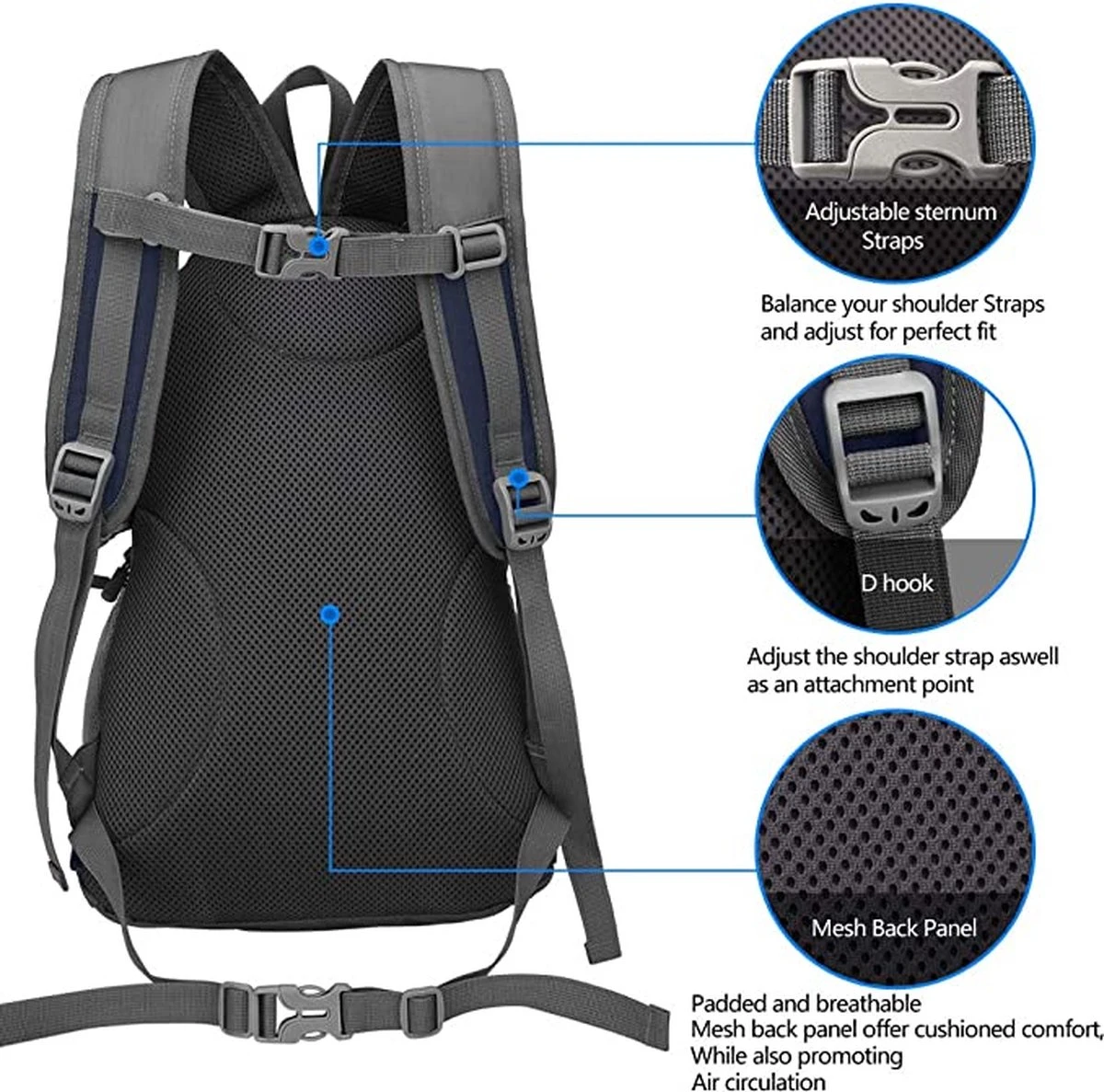 Free Knight Klein Dagrugzak, 20 L, Marineblauw ,waterdichte ,lichtgewicht 4 Free Knight Klein Dagrugzak, 20 L, Marineblauw ,waterdichte ,lichtgewicht - Image 2