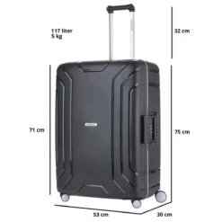 CarryOn Steward TSA Reiskoffer - 75cm Trolley Met Kliksloten - Dubbele Wielen - Zwart -Reisopslag Winkel 1200x1200 104