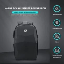 Brandie® - Rugzak - Geschikt Voor 17.3 Inch Laptop - Reistas - Schoudertas - Waterdichte - USB Opladen - Hoge Capaciteit - Anti Diefstal - Normaal Zwart - Voor Heren Tas - Grootte 14*32*48cm - Gewicht 1.3 Kg -Reisopslag Winkel 1200x1200 1077