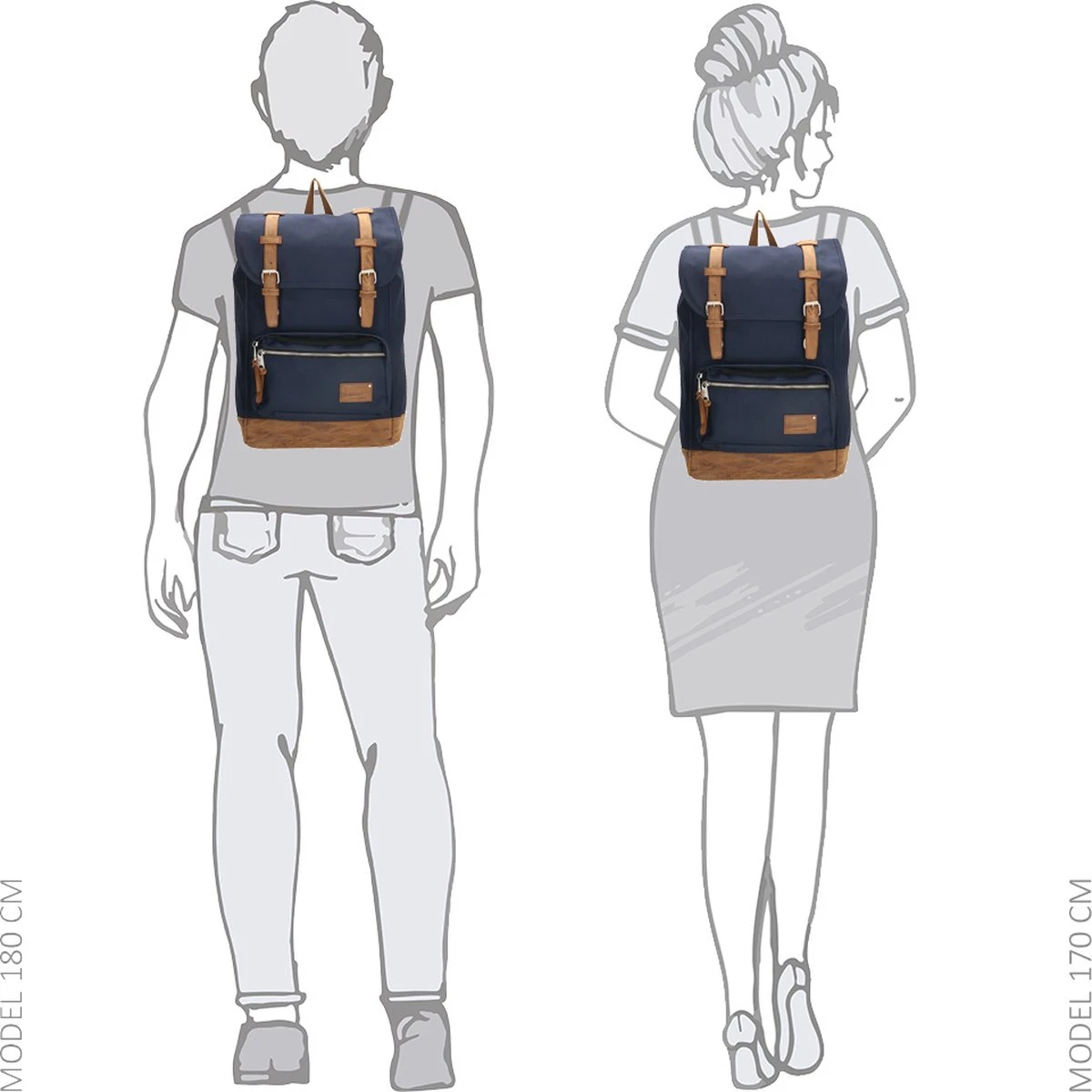 Enrico Benetti Santiago 46162 Laptoprugzak Met 17" Laptopvak - Blauw 11 Enrico Benetti Santiago 46162 Laptoprugzak Met 17" Laptopvak - Blauw - Image 9