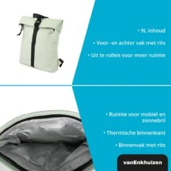 VanEnkhuizen Rolltop Rugzak 9 Liter - Waterafstotend En Thermo Materiaal - Mint 13 VanEnkhuizen Rolltop Rugzak 9 Liter - Waterafstotend En Thermo Materiaal - Mint -Reisopslag Winkel 1200x1200 1236