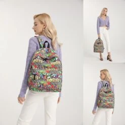 Miss Lulu Rugzak - 22,61 Liter - Graffiti (e1401g) -Reisopslag Winkel 1200x1200 1271