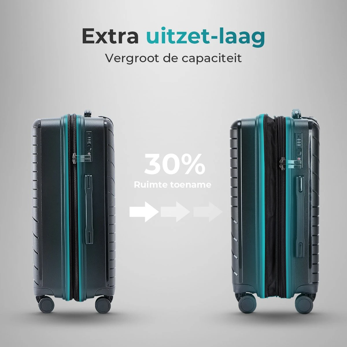 Legage Koffer Handbagage - Reiskoffer - Trolley - Inclusief Uitzetlaag - Inclusief TSA Slot - Zwart - Maat S - 20 Inch 6 Legage Koffer Handbagage - Reiskoffer - Trolley - Inclusief Uitzetlaag - Inclusief TSA Slot - Zwart - Maat S - 20 Inch - Image 4