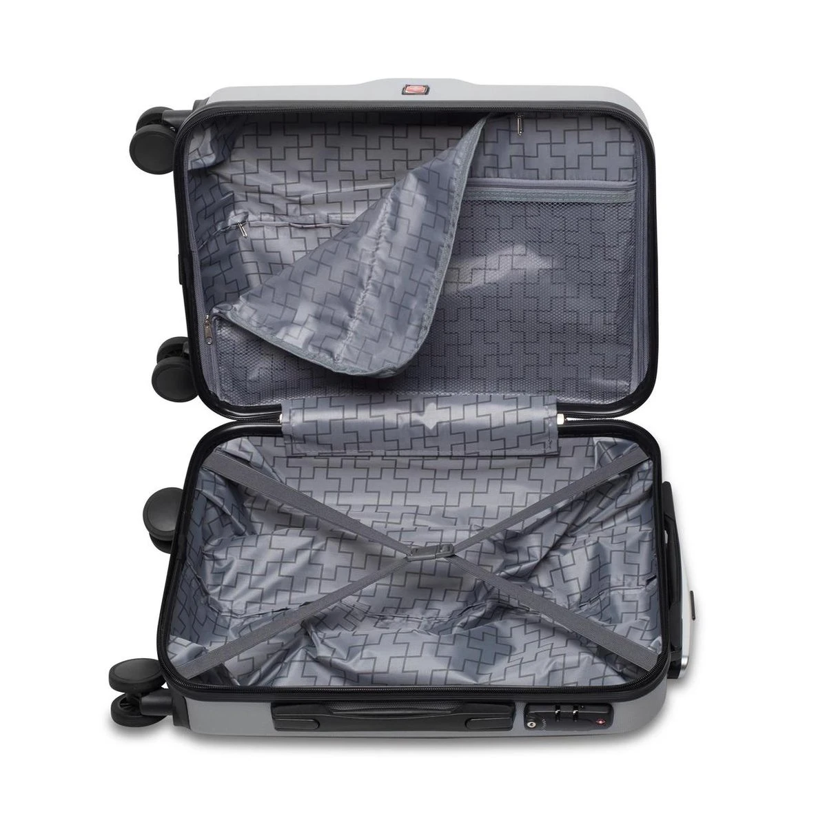 Swiss - Lausanne - Handbagage Koffer - 4 Wielen - TSA-Cijferslot - Zilver 4 Swiss - Lausanne - Handbagage Koffer - 4 Wielen - TSA-Cijferslot - Zilver - Image 2