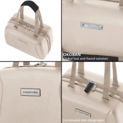CarryOn Skyhopper Handbagage En Beautycase - 55cm TSA Trolley En Make-up Koffer - Champagne -Reisopslag Winkel 1200x1200 269