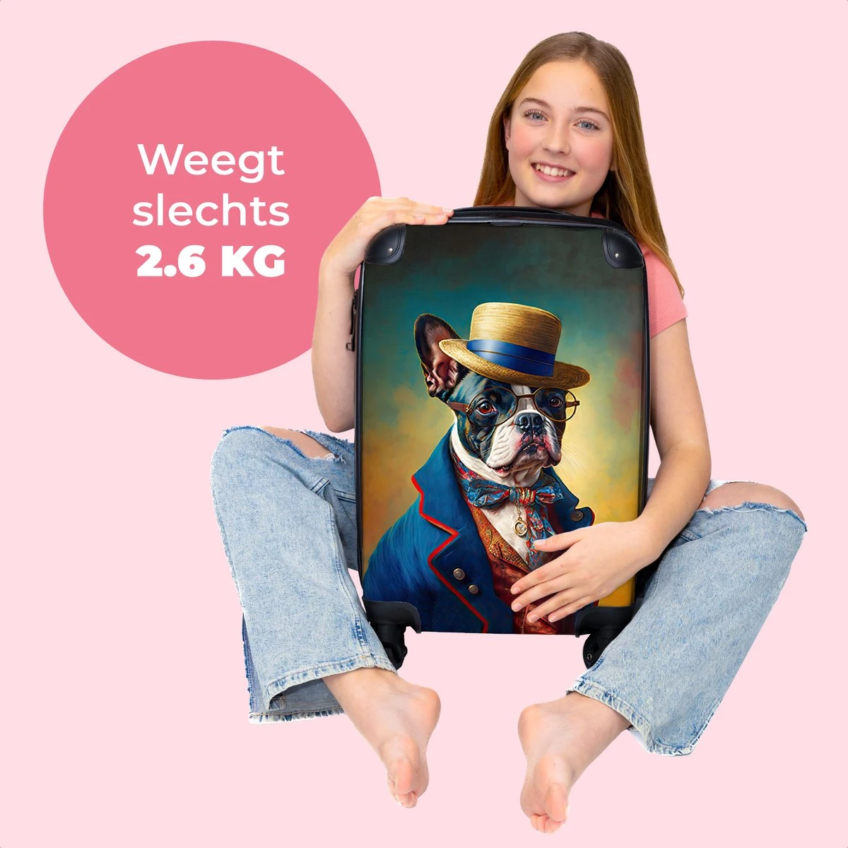 NoBoringSuitcases.com® Koffer - Hond - Kleding - Accessoires - Verf - Portret - Kinderen - Reiskoffer Met Wielen - Kinderkoffer - Fotokoffer - Past Binnen 55x40x20 Cm En 55x35x25 Cm - Trolley Handbagage Lichtgewicht 4 NoBoringSuitcases.com® Koffer - Hond - Kleding - Accessoires - Verf - Portret - Kinderen - Reiskoffer Met Wielen - Kinderkoffer - Fotokoffer - Past Binnen 55x40x20 Cm En 55x35x25 Cm - Trolley Handbagage Lichtgewicht - Image 2