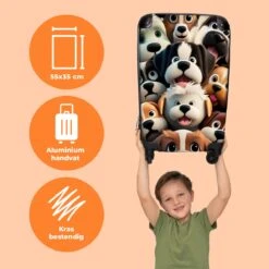 NoBoringSuitcases.com® Koffer - Hond - Dieren - Design - Bruin - Trolley Op Wieltjes - Handbagagekoffer - Past Binnen 55x40x20 Cm En 55x35x25 Cm - Reiskoffers - Fotokoffer -Reisopslag Winkel 1200x1200 326