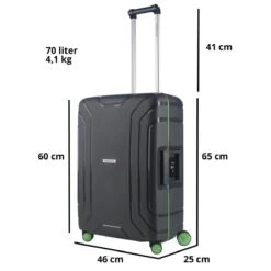 CarryOn Steward TSA Reiskoffer - 65cm Trolley Met Kliksloten - Dubbele Wielen - Donkergrijs -Reisopslag Winkel 1200x1200 441