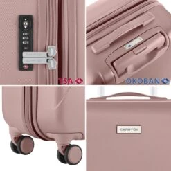 CarryOn Skyhopper Reiskoffer - 68.5cm TSA Trolley Met Expander En OKOBAN - Roze -Reisopslag Winkel 1200x1200 527