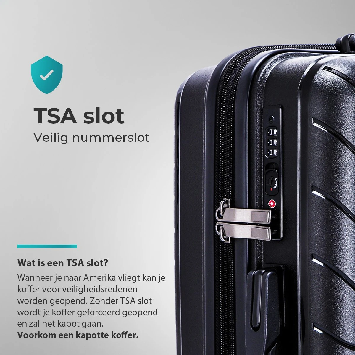 Legage Koffer - Reiskoffer - Trolley - Inclusief Uitzetlaag - Zwart - Maat M - 24 Inch 6 Legage Koffer - Reiskoffer - Trolley - Inclusief Uitzetlaag - Zwart - Maat M - 24 Inch - Image 4