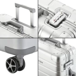 CarryOn Kofferset ULD - Luxe Aluminium Handbagage Koffer 55cm + 76cm Grote Reiskoffer - Dubbel TSA Slot - Zilver -Reisopslag Winkel 1200x1200 738