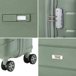 TravelZ Big Bars Kofferset - Trolleyset TSA 2-delig - Handbagage En Groot - Olijf -Reisopslag Winkel 1200x1200 747