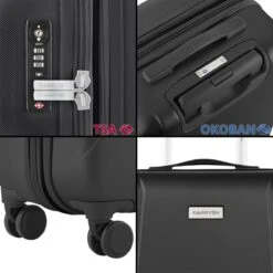 CarryOn Skyhopper Kofferset – TSA Handbagage + Reiskoffer 78cm – Dubbele Wielen - Zwart -Reisopslag Winkel 1200x1200 750