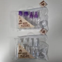 Merkloos Reisflesjes In Etui - 4 Stuks - Vloeistoffen Meenemen Met Reizen - Vliegen Vloeistof - Handig Voor Onderweg -Reisopslag Winkel 1200x1200 819